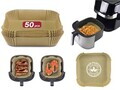 Protectie patrata pentru Air Fryer, Beper, hartie pergament, maro