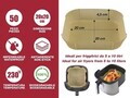 Protectie patrata pentru Air Fryer, Beper, hartie pergament, maro