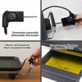 Gratar Teppanyaki XL, Beper, 2000W, 70x23 cm, aluminiu, negru