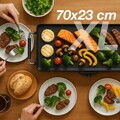 Gratar Teppanyaki XL, Beper, 2000W, 70x23 cm, aluminiu, negru