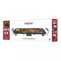 Gratar Teppanyaki XL, Beper, 2000W, 70x23 cm, aluminiu, negru