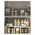 Set 4 organizatoare dulap bucatarie, Songmics, 32x22.9x15.4 cm, metal, alb/argintiu