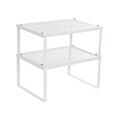 Set 4 organizatoare dulap bucatarie, Songmics, 32x22.9x15.4 cm, metal, alb/argintiu