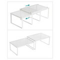 Set 4 organizatoare dulap bucatarie, Songmics, 32x22.9x15.4 cm, metal, alb/argintiu