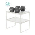Set 4 organizatoare dulap bucatarie, Songmics, 32x22.9x15.4 cm, metal, alb/argintiu