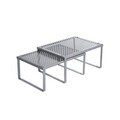 Raft bucatarie 2 niveluri, Songmics, organizator condimente, 32x22.9x15.4 cm, metal, argintiu