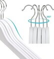 Set 20 umerase copii, Songmics, 35 cm, max 5 kg, lemn de artar, alb