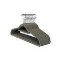 Set 20 umerase catifea, Songmics, antialunecare, cu bara pentru cravate, rotire 360°, max 5 kg, gri