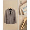 Set 10 umerase din lemn, Songmics, cu bara pantaloni, max 5 kg, lemn de artar, natur