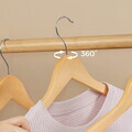 Set 10 umerase din lemn, Songmics, cu bara pantaloni, max 5 kg, lemn de artar, natur