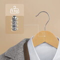 Set 10 umerase din lemn, Songmics, cu bara pantaloni, max 5 kg, lemn de artar, natur
