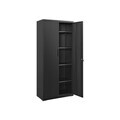 Dulap metalic birou, Songmics, 4 rafturi, cu incuietoare, 80x40x180 cm, otel, negru