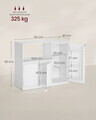 Dulap bucatarie cu suport microunde si prize integrate, Vasagle, 90x40x90 cm, PAL, alb