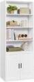Biblioteca cu 6 niveluri, Vasagle, 60x24x175 cm, PAL/MDF, alb