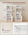 Biblioteca cu 6 niveluri, Vasagle, 60x24x175 cm, PAL/MDF, alb