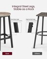 Set 2 scaune de bar, Vasagle, 32x65 cm, PAL/otel, grej/negru