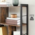 Biblioteca cu 4 niveluri, Vasagle, 74x30x154.5 cm, PAL/otel, maro rustic
