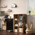 Biblioteca cu 6 compartimente, Vasagle, 65.5x30x97.5 cm, PAL, maro rustic