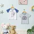 Set 10 umerase copii, Songmics, cu bara pantaloni, max 5 kg, lemn de artar, natur