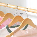 Set 10 umerase copii, Songmics, cu bara pantaloni, max 5 kg, lemn de artar, natur