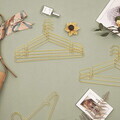 Set 20 umerase Songmics, metalice, cromate, rezistente la rugina, auriu