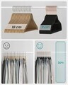 Set 50 umerase catifea, Songmics, cu carlig rose gold, antialunecare, max 5 kg, negru