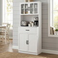 Dulap bucatarie multifunctional, Vasagle, 73x41.5x179.8 cm, MDF/PAL, alb