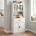 Dulap bucatarie multifunctional, Vasagle, 73x41.5x179.8 cm, MDF/PAL, alb