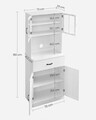 Dulap bucatarie multifunctional, Vasagle, 73x41.5x179.8 cm, MDF/PAL, alb