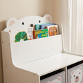 Organizator jucarii / mobilier camera copilului Bear, U-Grow, 60x42x61.5 cm, MDF, alb/gri