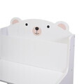 Organizator jucarii / mobilier camera copilului Bear, U-Grow, 60x42x61.5 cm, MDF, alb/gri