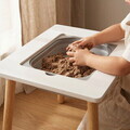 Set birou cu 2 scaune Bear, U-Grow, 60x48x44 cm / 26.5x26.5x48 cm, MDF/polipropilena, alb/natur
