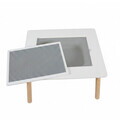 Set birou cu 2 scaune Bear, U-Grow, 60x48x44 cm / 26.5x26.5x48 cm, MDF/polipropilena, alb/natur