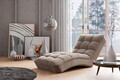 Sezlong living ELTAP, LOR-07PO, Loren, 170x85x85 cm, lemn/poliester, gri