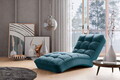 Sezlong living ELTAP, LOR-40NU, Loren, 170x85x85 cm, lemn/poliester, albastru