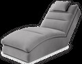 Sezlong living ELTAP, TAC-03NU, Taco, 170x85x95 cm, lemn/poliester, gri deschis