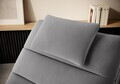 Sezlong living ELTAP, TAC-03NU, Taco, 170x85x95 cm, lemn/poliester, gri deschis