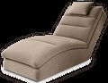 Sezlong living ELTAP, TAC-20NU, Taco, 170x85x95 cm, lemn/poliester, bej inchis