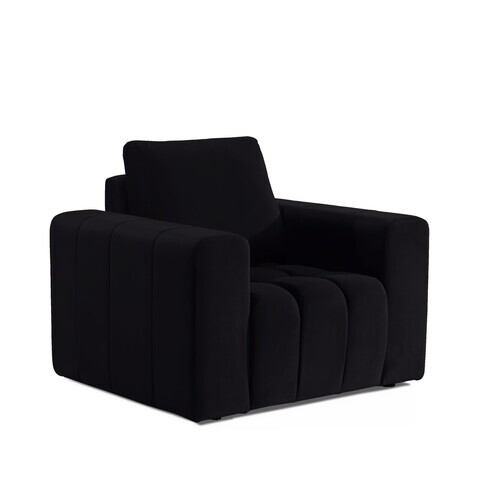 Fotoliu ELTAP, LazF_15, Lazaro, 108x89x85 cm, lemn/poliester, negru