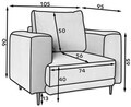 Fotoliu ELTAP, MEG-35LU, Megis, 102x94x87 cm, lemn/poliester, verde inchis
