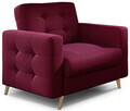 Set canapea extensibila 3 locuri si fotoliu ELTAP, Asgard, 235x95x86 cm / 107x92x86 cm, lemn/poliester, violet