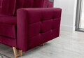 Set canapea extensibila 3 locuri si fotoliu ELTAP, Asgard, 235x95x86 cm / 107x92x86 cm, lemn/poliester, violet