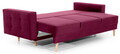 Set canapea extensibila 3 locuri si fotoliu ELTAP, Asgard, 235x95x86 cm / 107x92x86 cm, lemn/poliester, violet