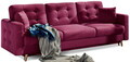 Set canapea extensibila 3 locuri si fotoliu ELTAP, Asgard, 235x95x86 cm / 107x92x86 cm, lemn/poliester, violet