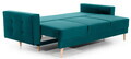 Set canapea extensibila 3 locuri si fotoliu ELTAP, Asgard, 235x95x86 cm / 107x92x86 cm, lemn/poliester, turcoaz