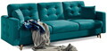 Set canapea extensibila 3 locuri si fotoliu ELTAP, Asgard, 235x95x86 cm / 107x92x86 cm, lemn/poliester, turcoaz