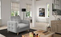 Set canapea extensibila 3 locuri si fotoliu ELTAP, Asgard, 235x95x86 cm / 107x92x86 cm, lemn/poliester, gri deschis