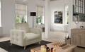 Set canapea extensibila 3 locuri si fotoliu ELTAP, Asgard, 235x95x86 cm / 107x92x86 cm, lemn/poliester, bej deschis