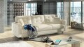 Set canapea extensibila 3 locuri si fotoliu ELTAP, Asgard, 235x95x86 cm / 107x92x86 cm, lemn/poliester, bej deschis