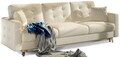Set canapea extensibila 3 locuri si fotoliu ELTAP, Asgard, 235x95x86 cm / 107x92x86 cm, lemn/poliester, bej deschis